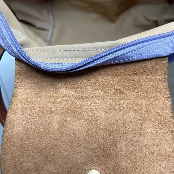 Longchamp Purple Tote with Brown Accents - Picture 13 of 14